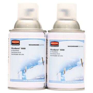 Rubbermaid® Commercial Tc Microburst 9000 Air Freshener Refill, Linen Fresh, 5.3 Oz Aerosol Spray, 4-carton freeshipping - TVN Wholesale